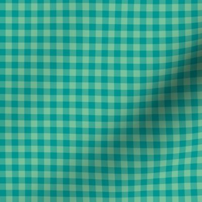 lagoon green gingham, 1/4" squares 