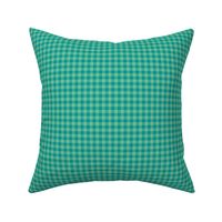 lagoon green gingham, 1/4" squares 