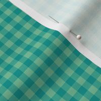 lagoon green gingham, 1/4" squares 