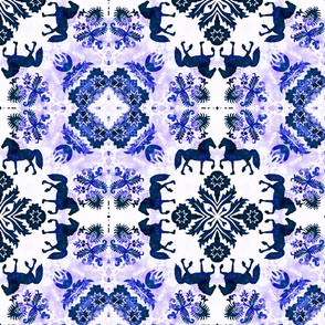 blue damask