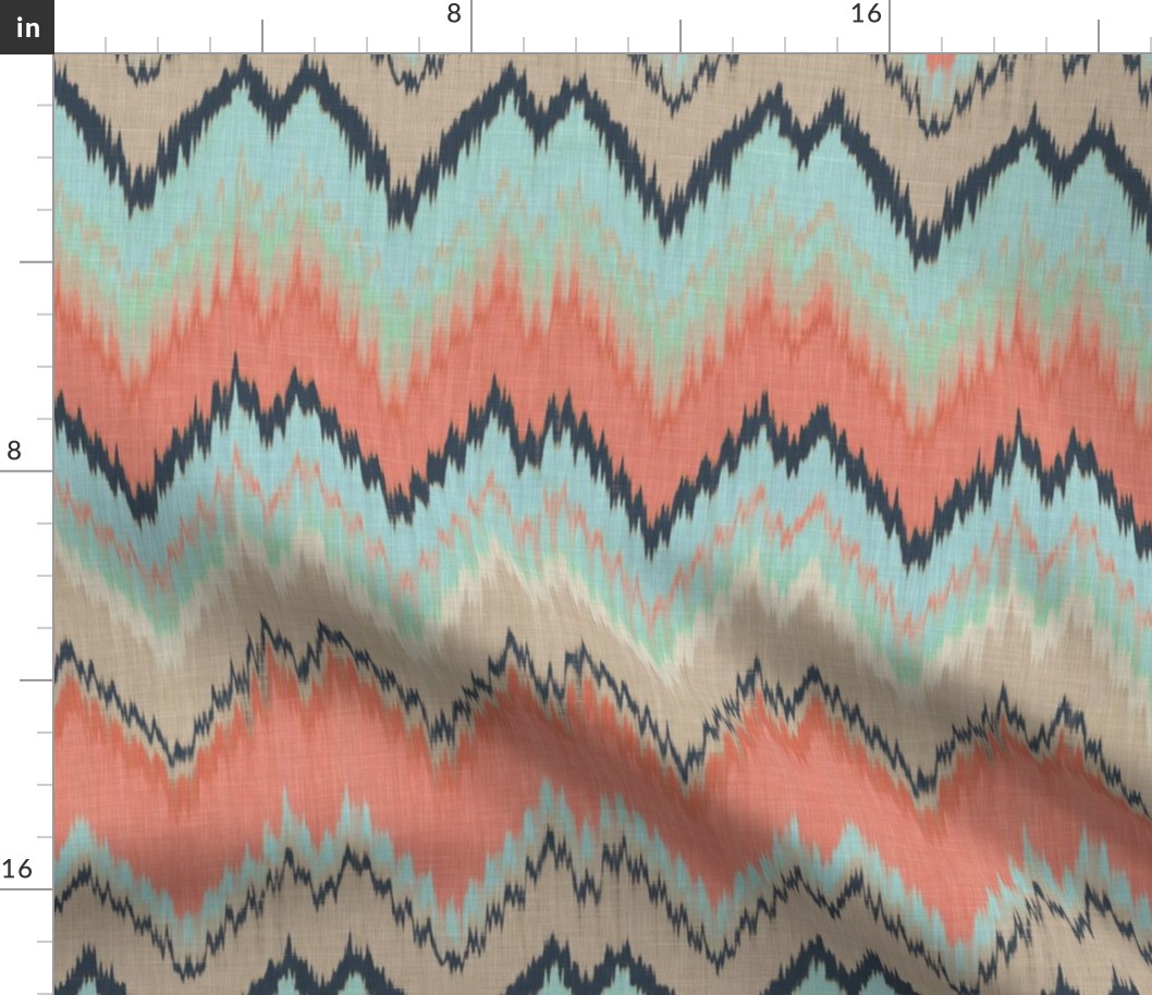 Custom Ikat Chevron