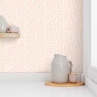 Peach and White Abstract Dots