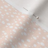 Peach and White Abstract Dots