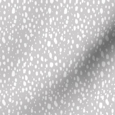 Gray and White Abstract Dots