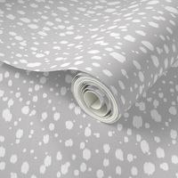 Gray and White Abstract Dots