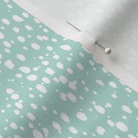 Mint and White Abstract Dots
