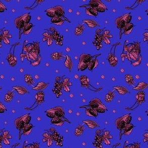 Berry Garden Ditzy on Blue small