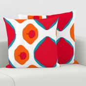 Easy Peasey     -LARGE   -red, orange, and turquoise