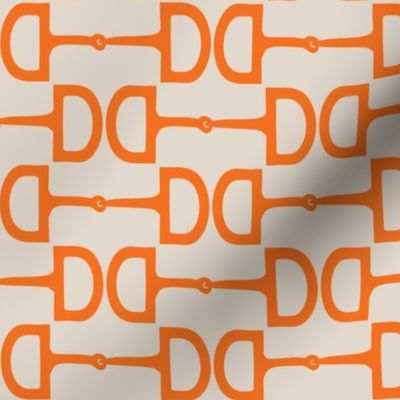 Snaffle Bits Orange and Tan geometric