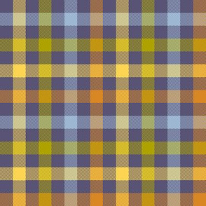 autumncolors gingham - 1/2" squares on blueberry purple