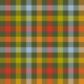 all fall gingham - 1/2" squares on autumncolors olive