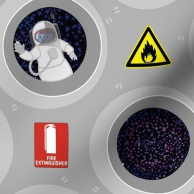 Cosmic view (portholes & safety signs)
