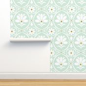  Aqua Island Flower Damask