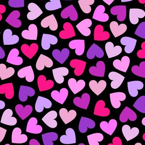 Pink And Purple Hearts