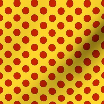 Comic dots, red on yellow