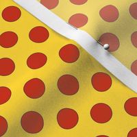 Comic dots, red on yellow