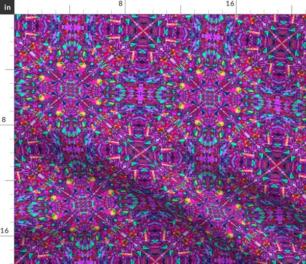 Purple Fractal Art Hippie Pattern - Spoonflower