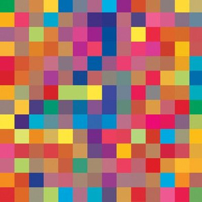 Rainbow Pixel Pattern
