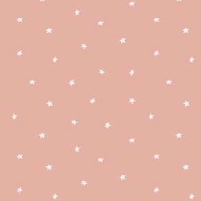Tiny stars on coral pink