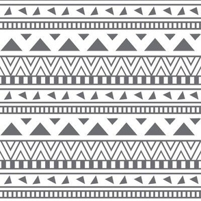 grey and white aztec print