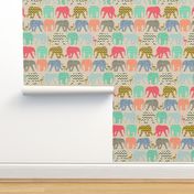 linen baby elephants and flamingos smaller