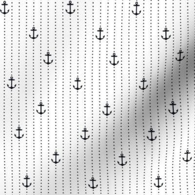 Sailor Anchors Black on White