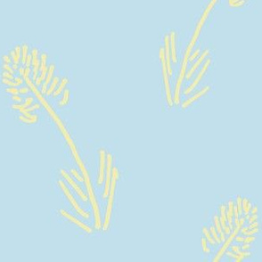 Butter Yellow Wheat on Sky Blue