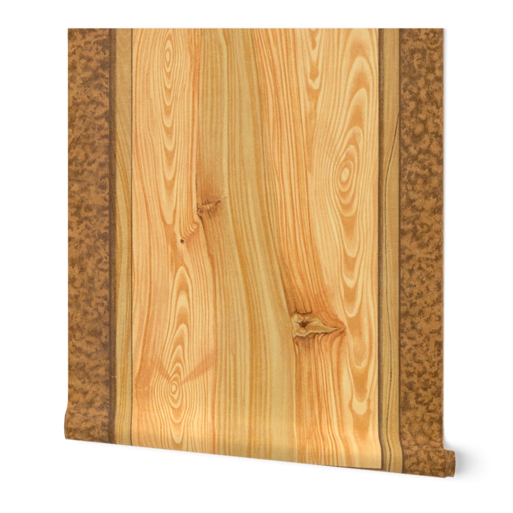 Fir Tree Wood Panel  ~ Trompe l'Oeil