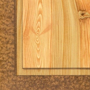 Fir Tree Wood Panel  ~ Trompe l'Oeil