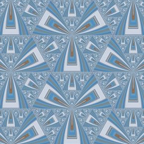 Blue Gray Triangles Geometric