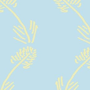 Butter Yellow Wheat waving on Sky Blue