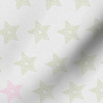 green & pink stars