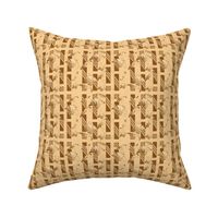 Honey and Brown Tones Floral Stripe Small