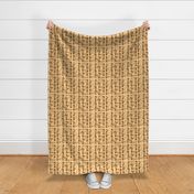 Honey and Brown Tones Floral Stripe Large