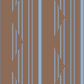 Brown and Blue Gray Triangle Stripe Style 2