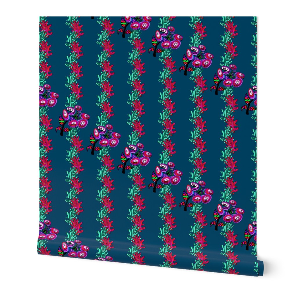 Zen Flora on Teal.