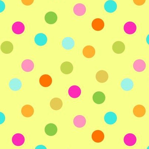 confetti dots on yellow