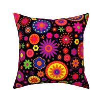 Hippie Rainbow Flower Pattern