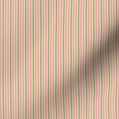 Faded Rose Small Pink Stripe