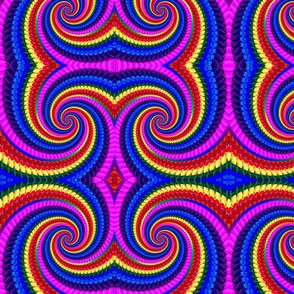 Rainbow Psychedelic Spiral Fractal Pattern