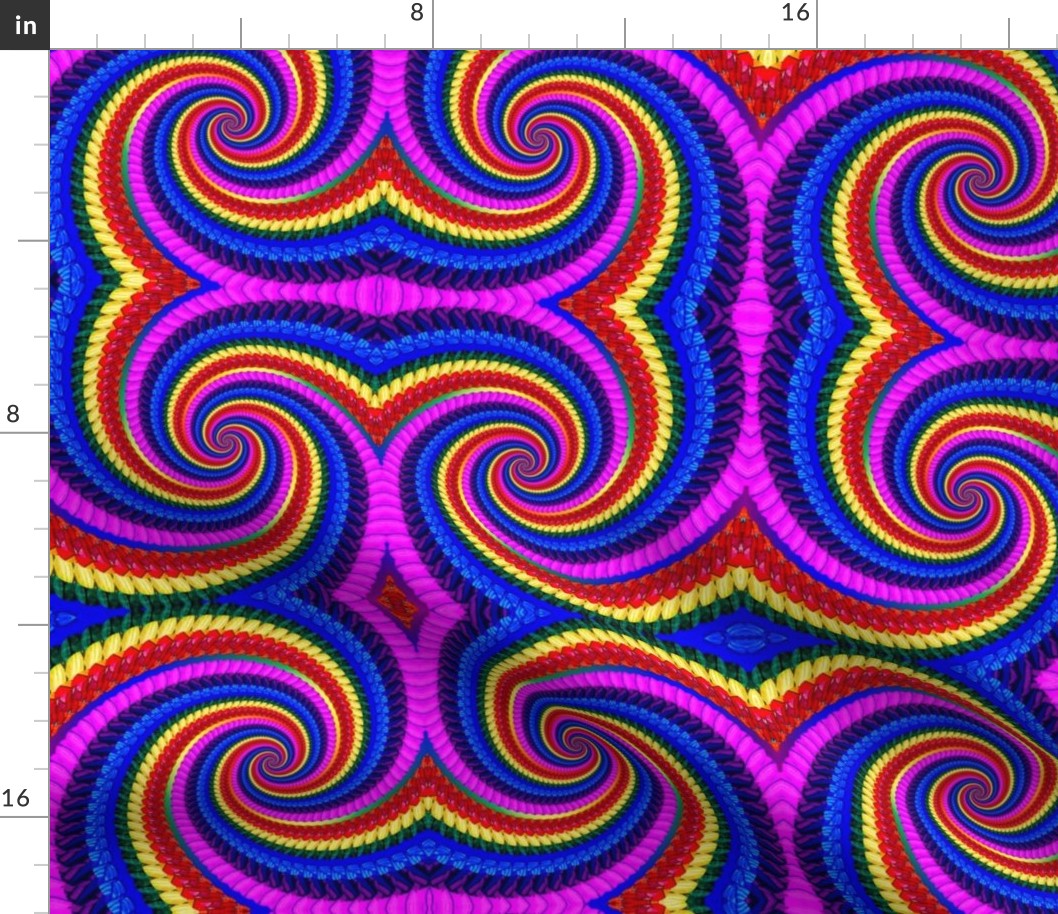 Rainbow Psychedelic Spiral Fractal Pattern