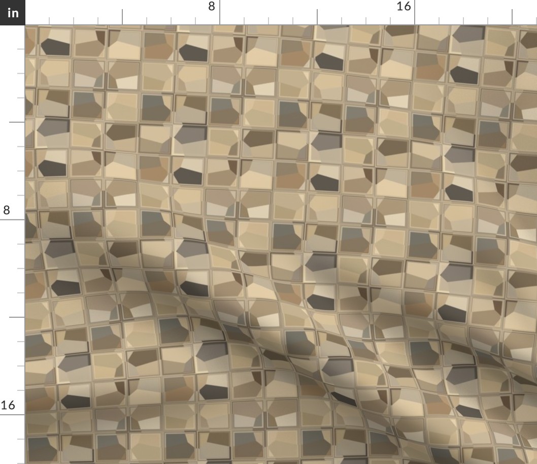 Taupe and Brown Fractured Mosaic