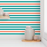 Turquoise + orange stripe (limited palette) by Su_G_©SuSchaefer 