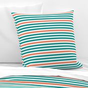 Turquoise + orange stripe (limited palette) by Su_G_©SuSchaefer 