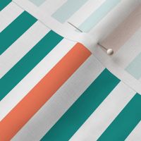 Turquoise + orange stripe (limited palette) by Su_G_©SuSchaefer 