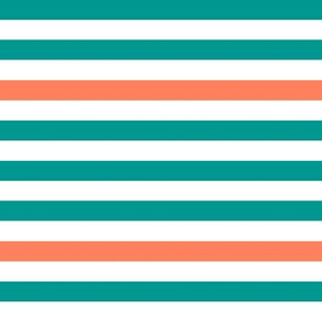 Turquoise + orange stripe (limited palette) by Su_G_©SuSchaefer 