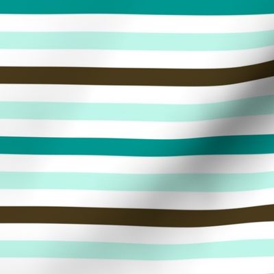 Turquoise + chocolate stripe by Su_G_©SuSchaefer 