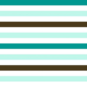 Turquoise + chocolate stripe by Su_G_©SuSchaefer 