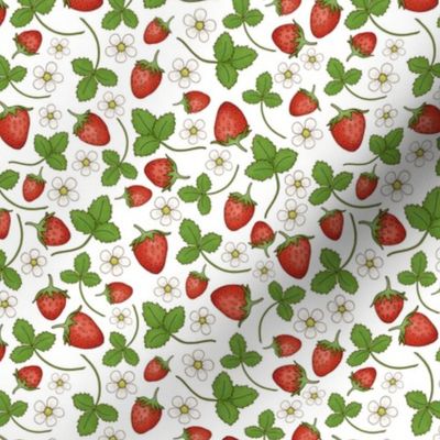 Strawberries Fabric | Spoonflower