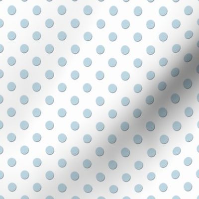 Sky Blue TEXTURED Dots on a Ground of White
